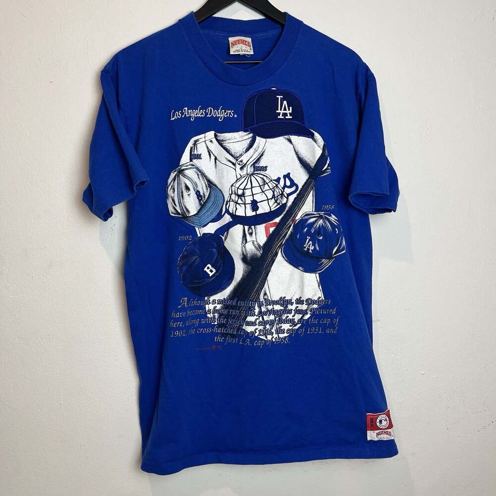 Vintage Vtg 1990s 90s MLB LA Dodgers Blue Starter T-shirt L Large LOS ANGELES